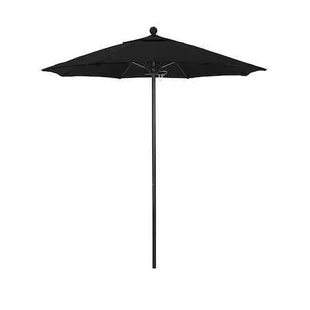 California Umbrella 7.5' Black Aluminum Market Patio Umbrella, Sunbrella Black 194061334331